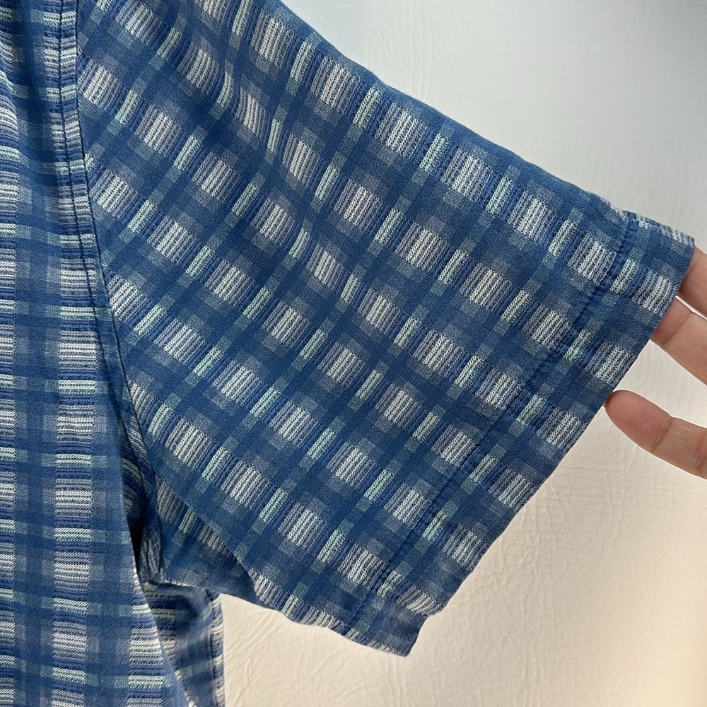 Tommy Bahama Silk/Cotton Short Sleeve Plaid Button Down Shirt - Picture 3 of 6